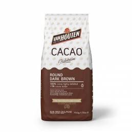 Round Dark Brown Kakao van Houten (Callebaut) - dunkelbrauner Kakao
