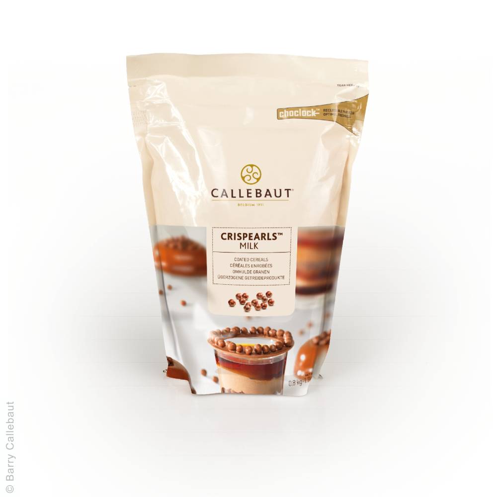 Milch Crispearls von Callebaut mit Verpackung
