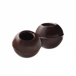 Hohlkugeln aus dunkler Schokolade von Callebaut zur Herstellung eigener Pralinen