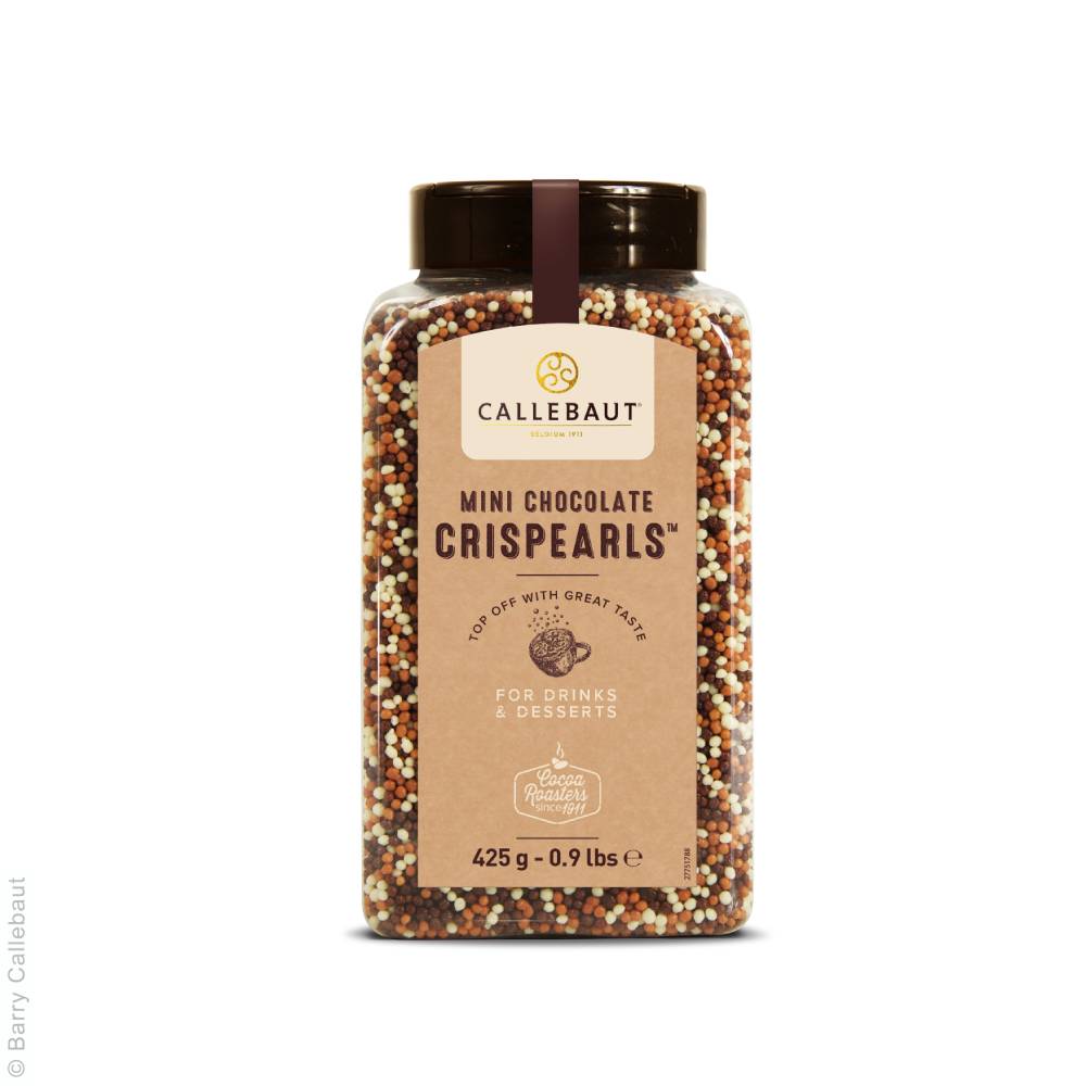 Callebaut Mini Crispearls mit Verpackung Schokoladendeko